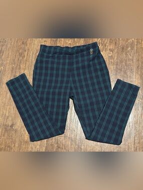 Tommy Hilfiger Blue & Green Plaid Pants S
